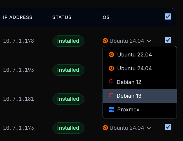 Dragonfly OS Selection