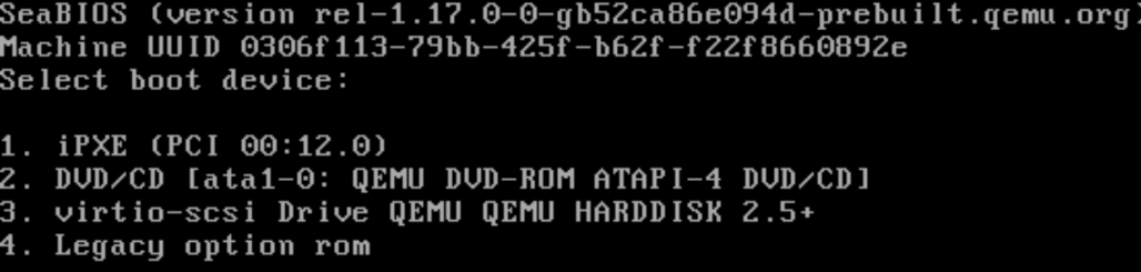 Configure your machine to boot from the network